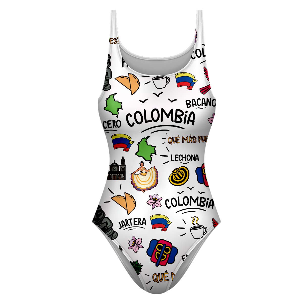 Colombia Tradicion Bodysuit White 窶� Cooltura Latina